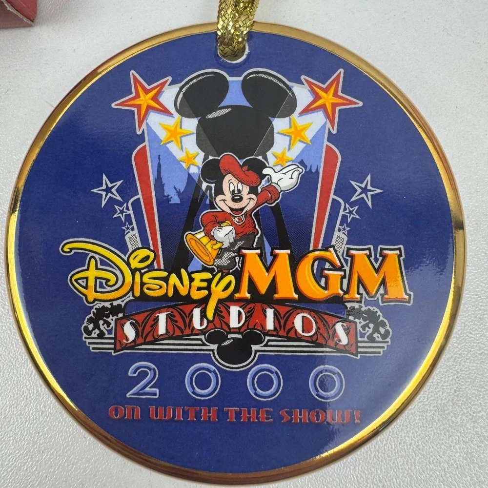 Disney MGM‎ Studios 2000 Mickey Mouse Christmas Collection Ornament On With Show